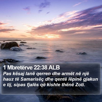 1 Mbretërve 22:38 ALB Bible Verse Image