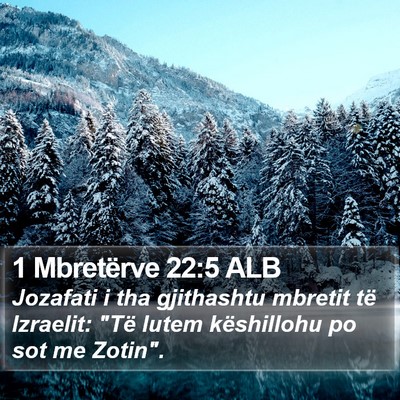 1 Mbretërve 22:5 ALB Bible Verse Image