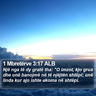 1 Mbretërve 3:17 ALB Bible Verse Image