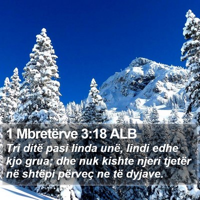 1 Mbretërve 3:18 ALB Bible Verse Image