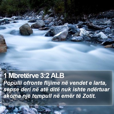 1 Mbretërve 3:2 ALB Bible Verse Image