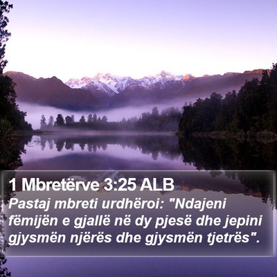 1 Mbretërve 3:25 ALB Bible Verse Image