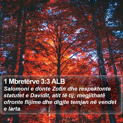 1 Mbretërve 3:3 ALB Bible Verse Image