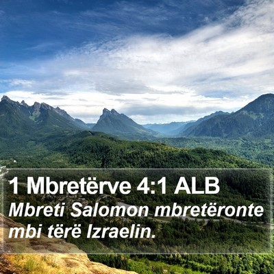 1 Mbretërve 4:1 ALB Bible Verse Image