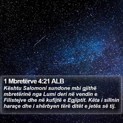 1 Mbretërve 4:21 ALB Bible Verse Image