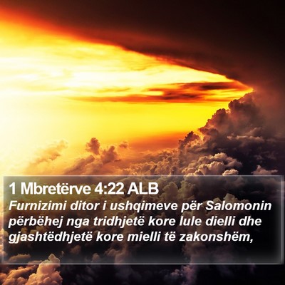 1 Mbretërve 4:22 ALB Bible Verse Image
