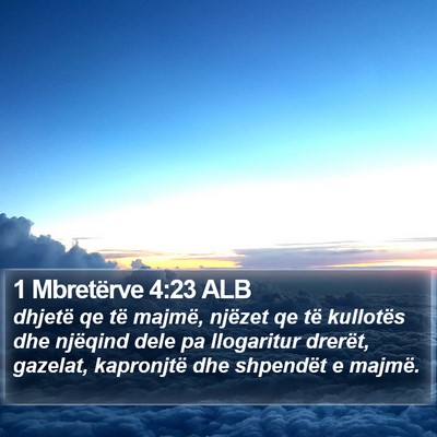 1 Mbretërve 4:23 ALB Bible Verse Image