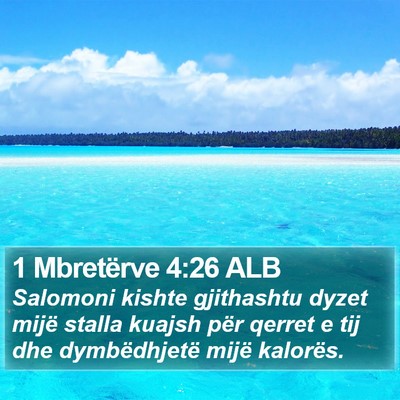 1 Mbretërve 4:26 ALB Bible Verse Image