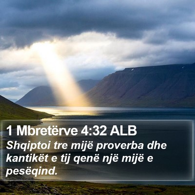 1 Mbretërve 4:32 ALB Bible Verse Image