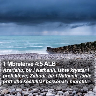 1 Mbretërve 4:5 ALB Bible Verse Image