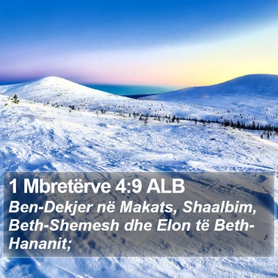 1 Mbretërve 4:9 ALB Bible Verse Image