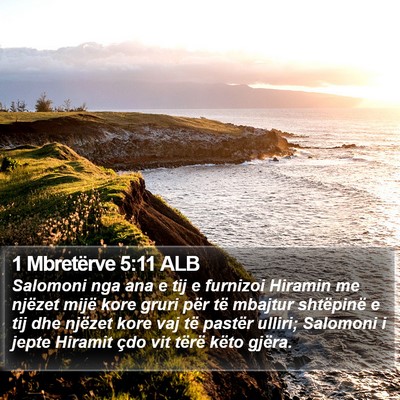 1 Mbretërve 5:11 ALB Bible Verse Image