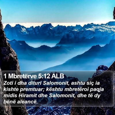 1 Mbretërve 5:12 ALB Bible Verse Image