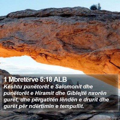 1 Mbretërve 5:18 ALB Bible Verse Image
