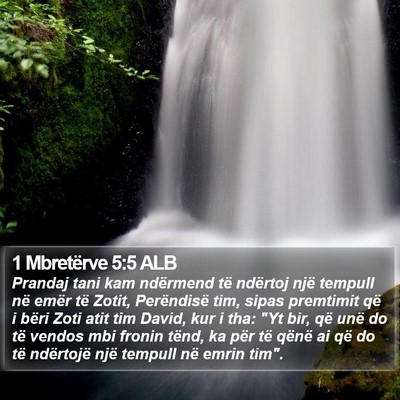 1 Mbretërve 5:5 ALB Bible Verse Image