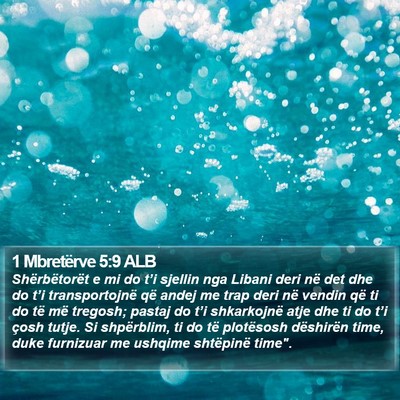 1 Mbretërve 5:9 ALB Bible Verse Image