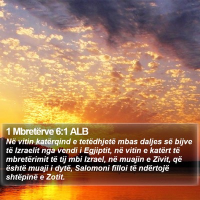 1 Mbretërve 6:1 ALB Bible Verse Image