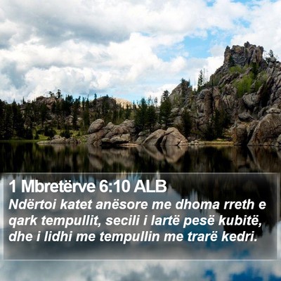 1 Mbretërve 6:10 ALB Bible Verse Image