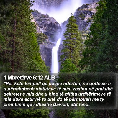 1 Mbretërve 6:12 ALB Bible Verse Image