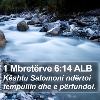 1 Mbretërve 6:14 ALB Bible Verse Image