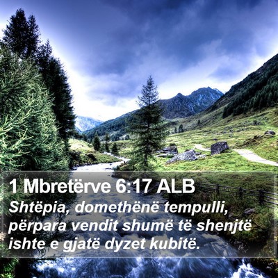 1 Mbretërve 6:17 ALB Bible Verse Image