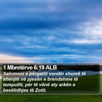 1 Mbretërve 6:19 ALB Bible Verse Image