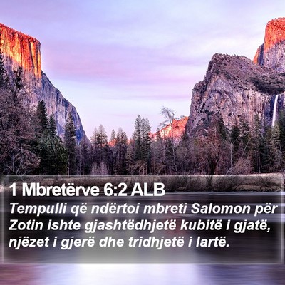 1 Mbretërve 6:2 ALB Bible Verse Image