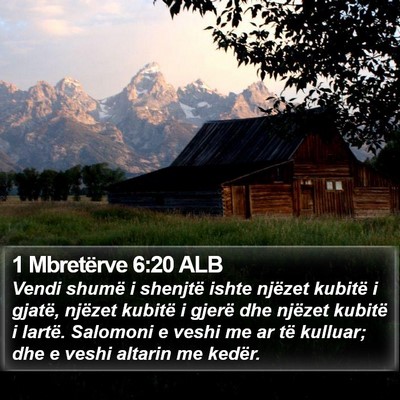 1 Mbretërve 6:20 ALB Bible Verse Image