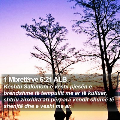 1 Mbretërve 6:21 ALB Bible Verse Image