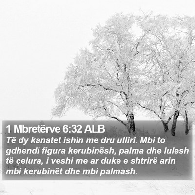 1 Mbretërve 6:32 ALB Bible Verse Image