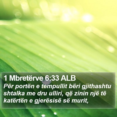 1 Mbretërve 6:33 ALB Bible Verse Image