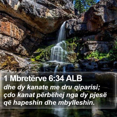 1 Mbretërve 6:34 ALB Bible Verse Image