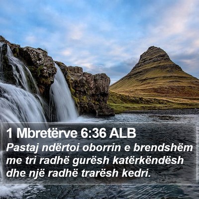 1 Mbretërve 6:36 ALB Bible Verse Image