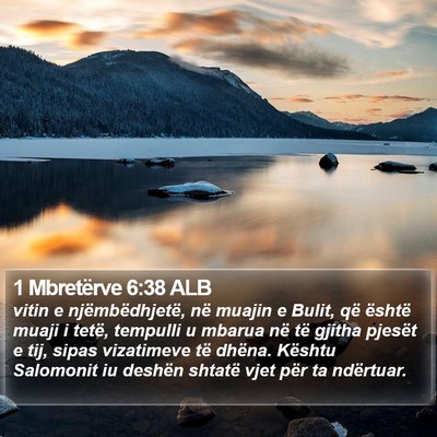 1 Mbretërve 6:38 ALB Bible Verse Image