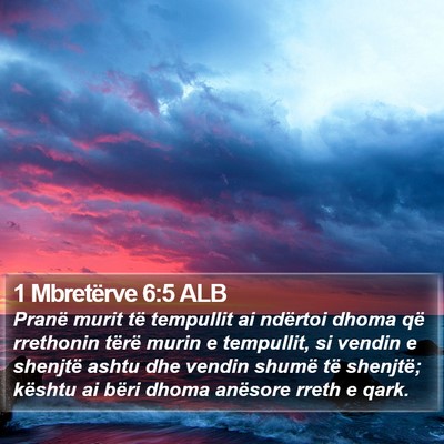 1 Mbretërve 6:5 ALB Bible Verse Image