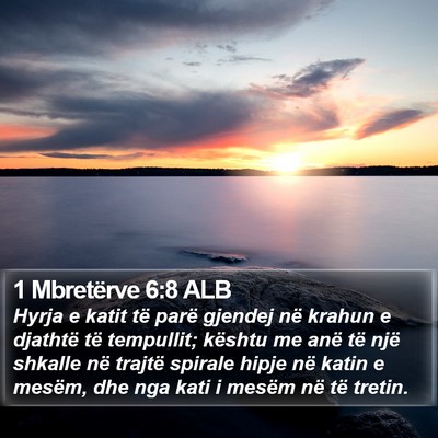 1 Mbretërve 6:8 ALB Bible Verse Image