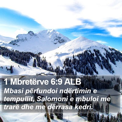 1 Mbretërve 6:9 ALB Bible Verse Image