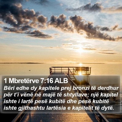 1 Mbretërve 7:16 ALB Bible Verse Image