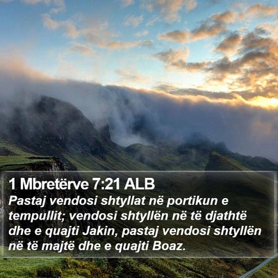 1 Mbretërve 7:21 ALB Bible Verse Image