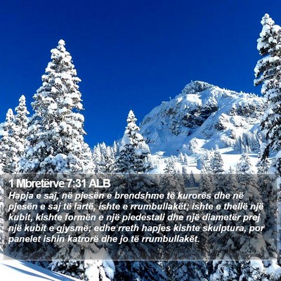 1 Mbretërve 7:31 ALB Bible Verse Image