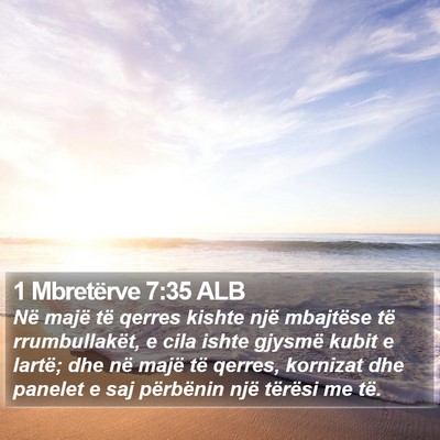 1 Mbretërve 7:35 ALB Bible Verse Image