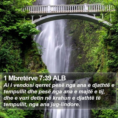 1 Mbretërve 7:39 ALB Bible Verse Image
