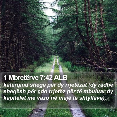 1 Mbretërve 7:42 ALB Bible Verse Image