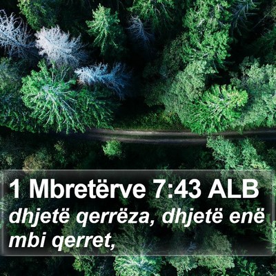 1 Mbretërve 7:43 ALB Bible Verse Image