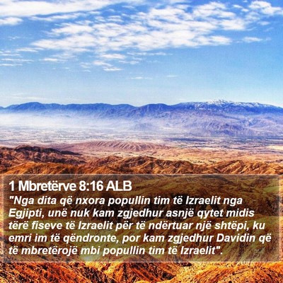 1 Mbretërve 8:16 ALB Bible Verse Image