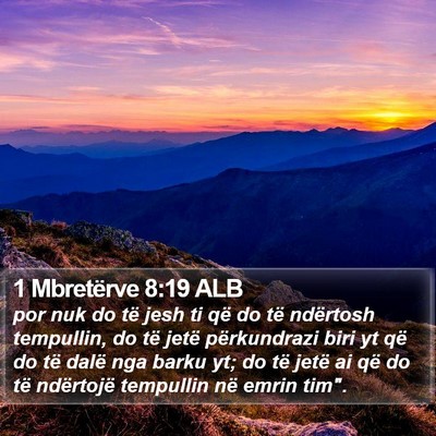 1 Mbretërve 8:19 ALB Bible Verse Image
