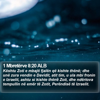 1 Mbretërve 8:20 ALB Bible Verse Image