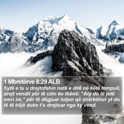 1 Mbretërve 8:29 ALB Bible Verse Image