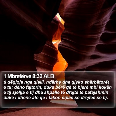 1 Mbretërve 8:32 ALB Bible Verse Image
