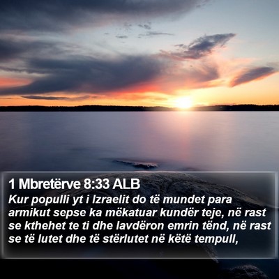 1 Mbretërve 8:33 ALB Bible Verse Image